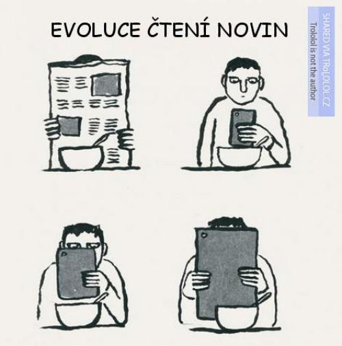  Evoluce čtení novin 