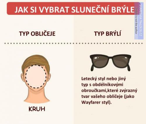  Vyberte si vhodné brýle podle tvaru vašeho obličeje 