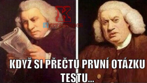  První otázka z testu 