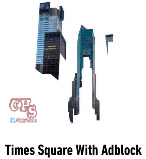  Times Square s Adblockem 