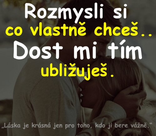  Rozmysli si, co chceš 