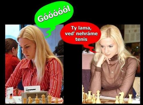 Blondýny hrajou šachy