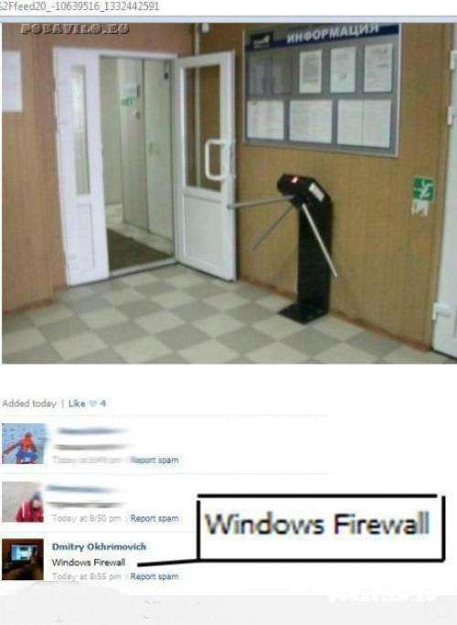  Firewall brána na windowsu :-D 