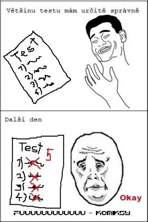 Test ve škole