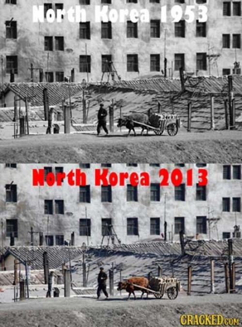  Severní korea 1953 vs 2013 - žádný rozdíl 