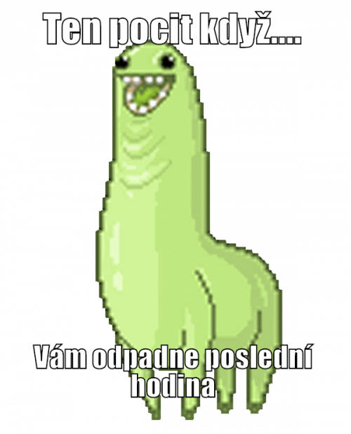 Když vám odpadne poslední hodina