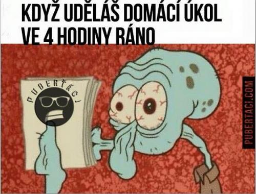  Domácí úkol ráno 