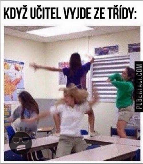  Když učitel vyjde ze třídy 