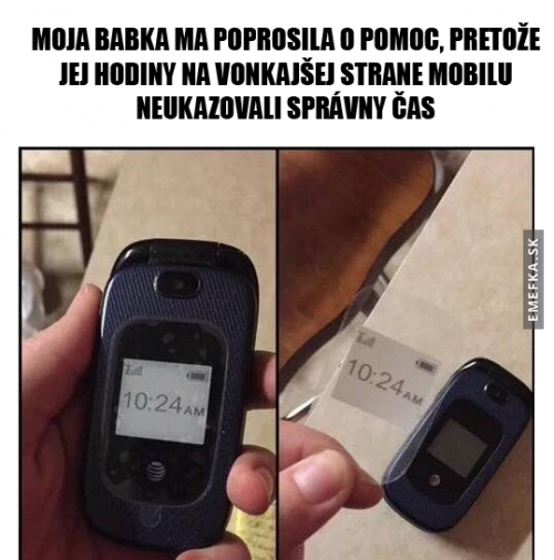 Hodiny na mobilu