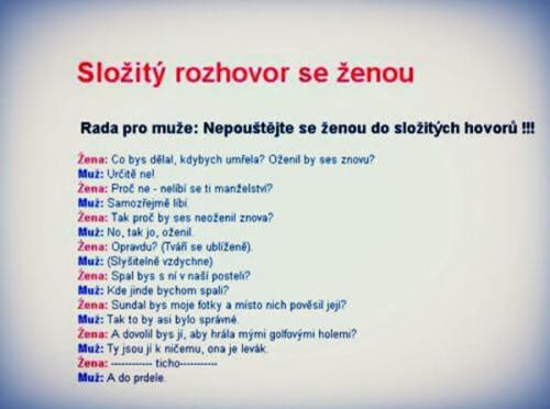 Složitý rozhovor s ženou