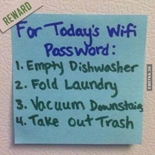 Heslo na wifi