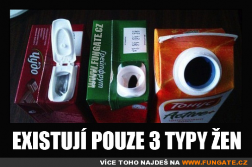  Existují pouze 3 typy žen 