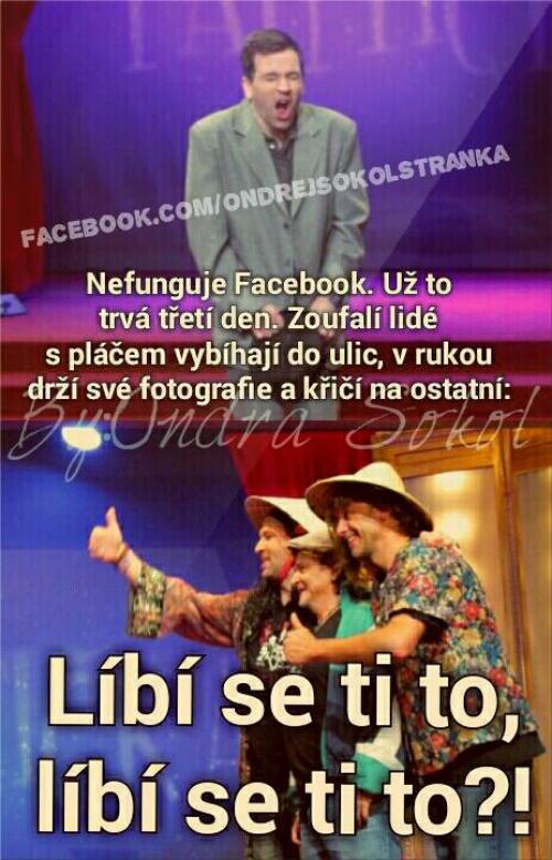  Nefunguje facebook  