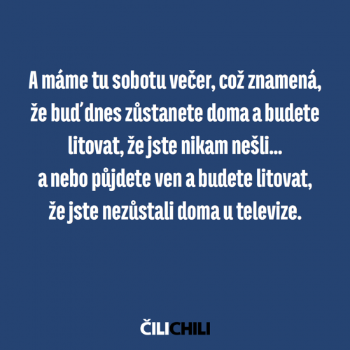  Sobota večer 