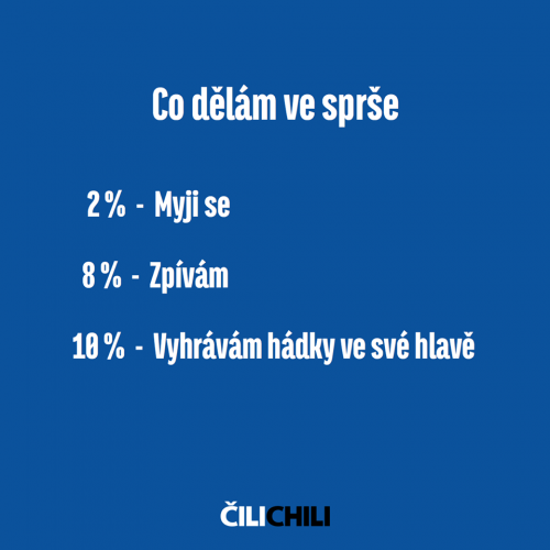 Co dělám ve sprše