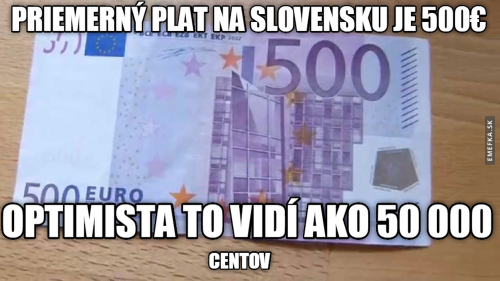  Průměrný slovenský plat 