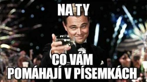 V testu