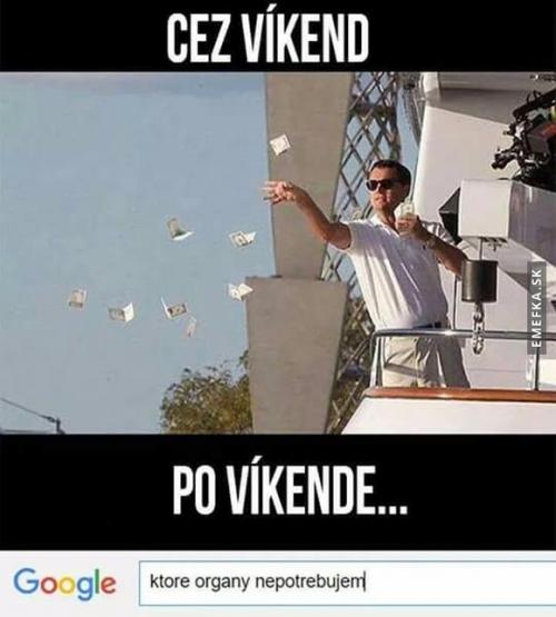 Přes víkend vs po