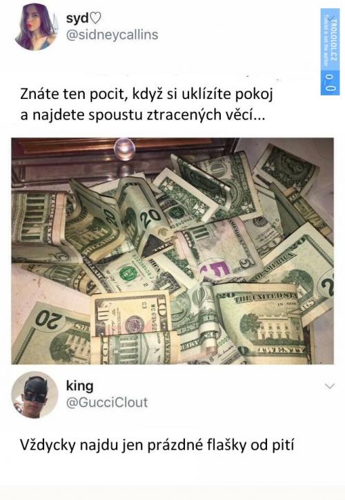 Když uklízím v pokoji
