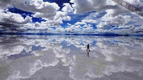 Solná pláň v Bolívii