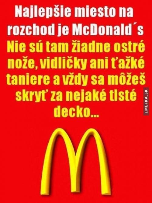  Rozchod v McDonald 