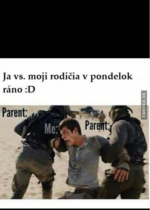  Pondělí vs. rodiče 