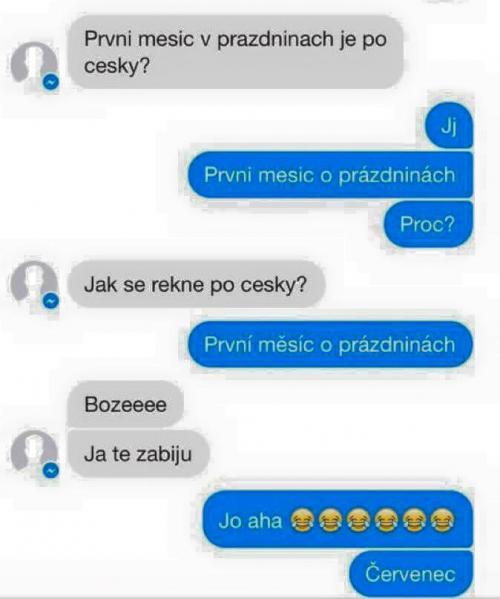  První měsíc o prázdninách 