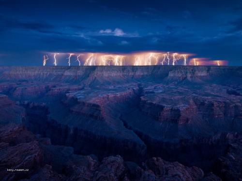  Grand Canyon and lightning 