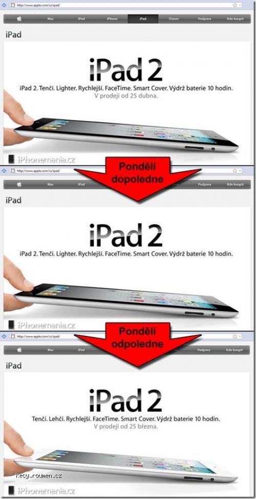  iPad2 Apple CZ website 