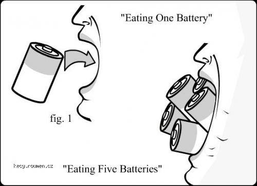 eating batteries