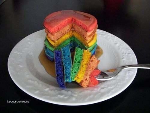 Rainbow Pancakes Look Cool