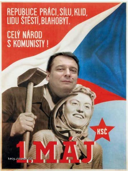  Komunistický plakát z roku 2008 