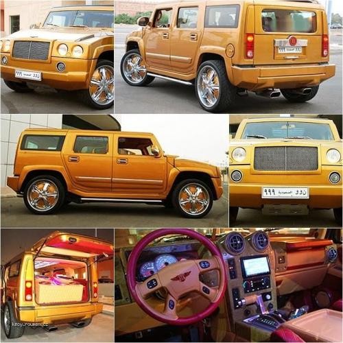  Hummer modified with gold 