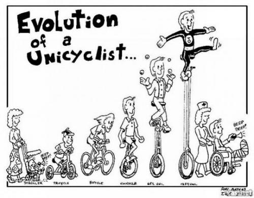 Evolution From A Different Angle  unicyclist