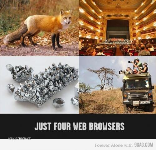  four web browsers 
