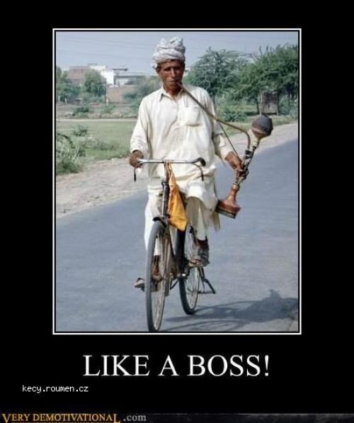  on the bike like a boss 