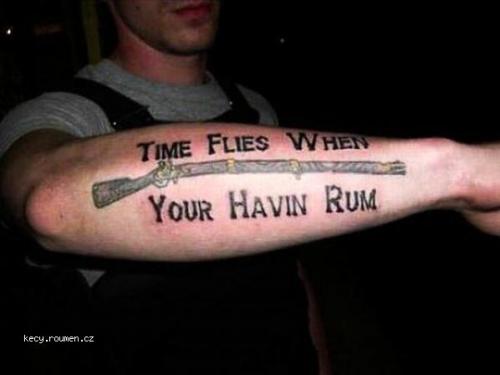 X Time Flies Tattoo