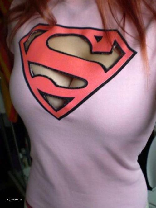 X Superwoman TShirt Cleavage