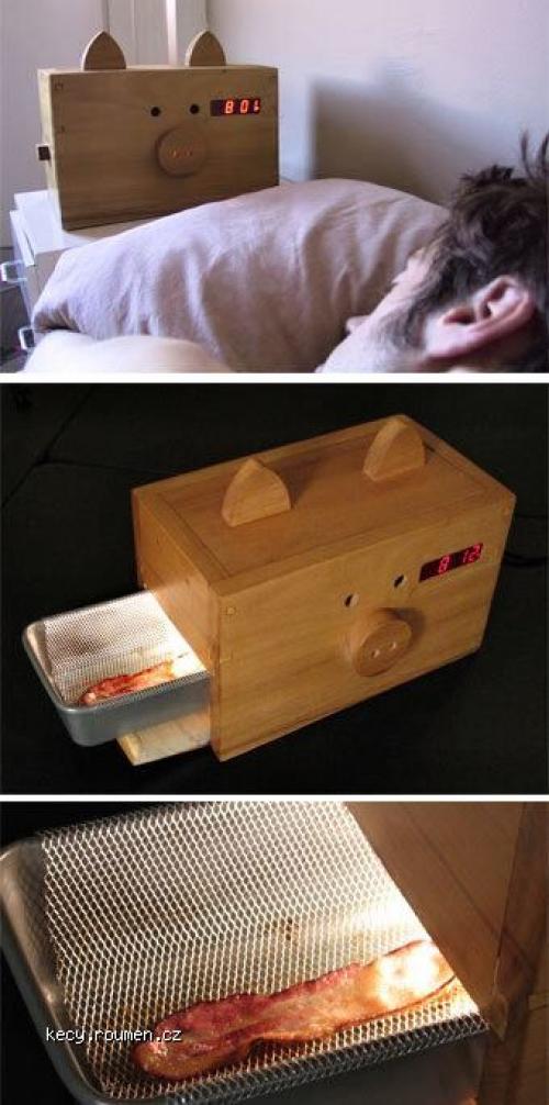  This alarm makes you bacon 