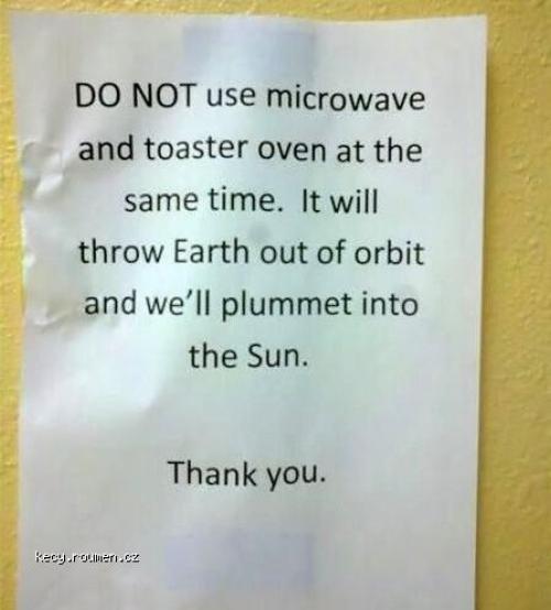 Do not use microwave