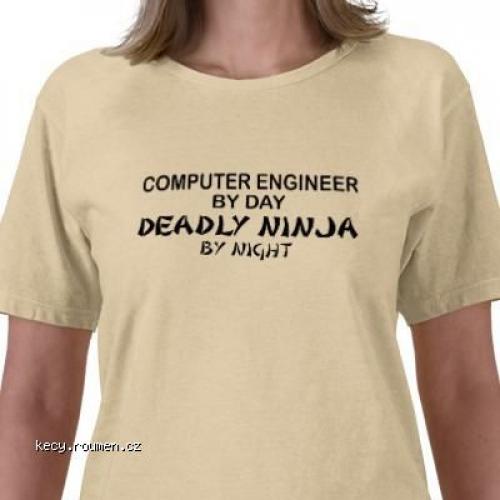  computer engineer deadly ninja tshirt 