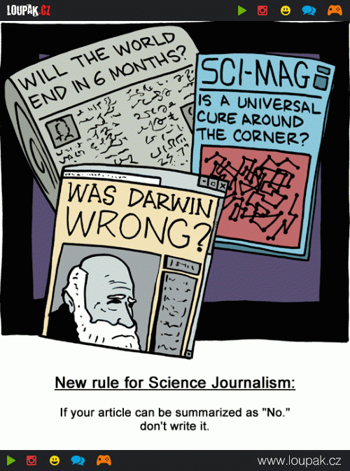  new rule for science journalism 