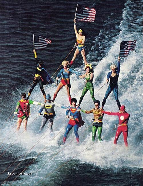 Superheroes Waterskiing of the Day