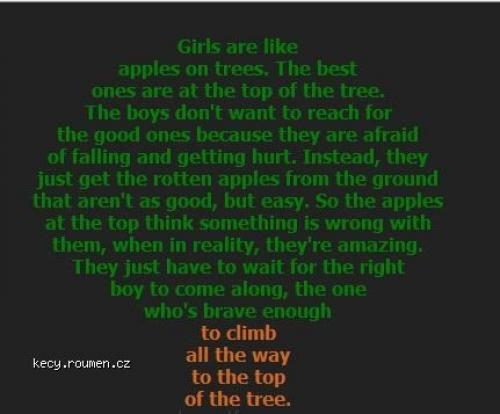 girls are like apples