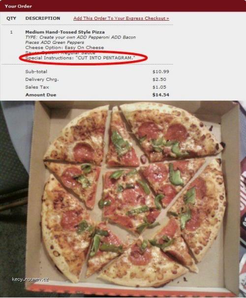  pizza special instructions 