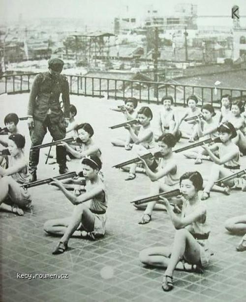  Japanese Girls Rifle Training 