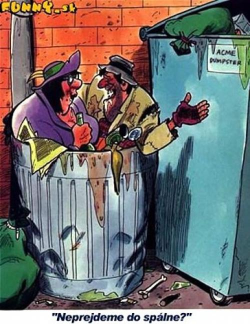 Dva feťáci v odpadkovém koši