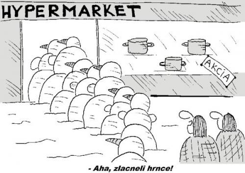 Když je hypermarketu akce