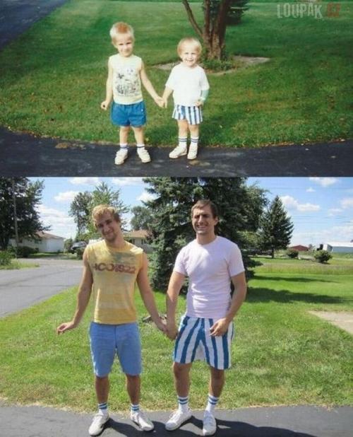 Fotografie z dětství vs. teď