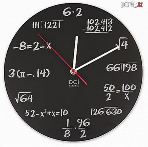 Jak vypadají matematické hodiny